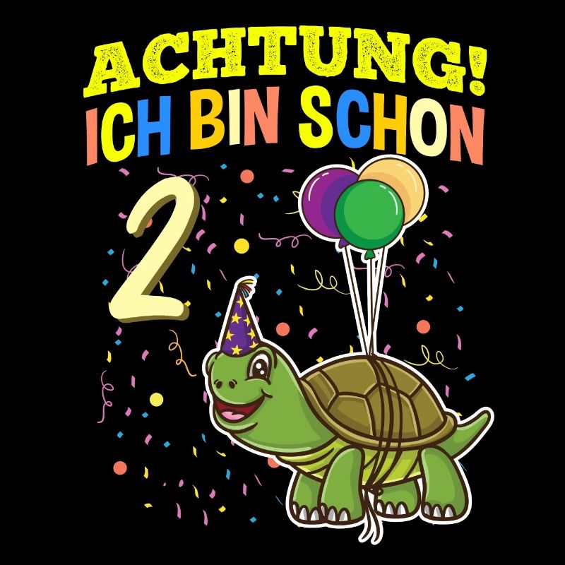 Achtung Ich Bin Schon 2 Geburtstag Schildkröte