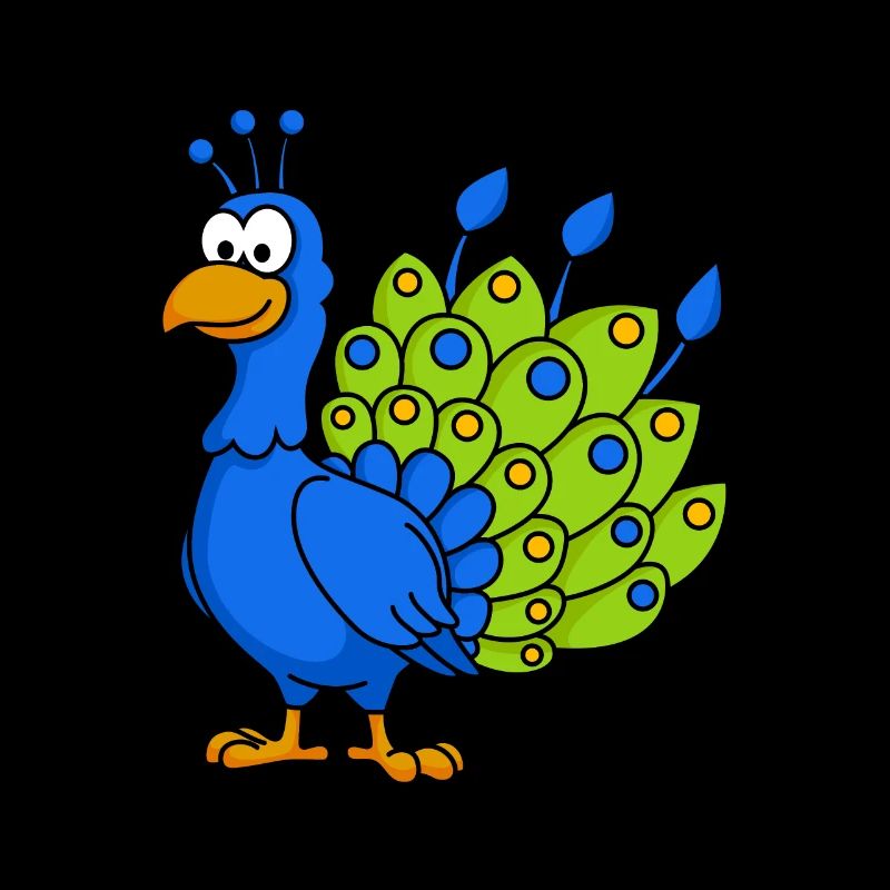 Peacock Comic Animal