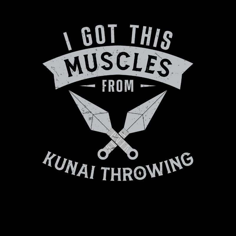 Couteau à lancer amusant I Got This Muscles From