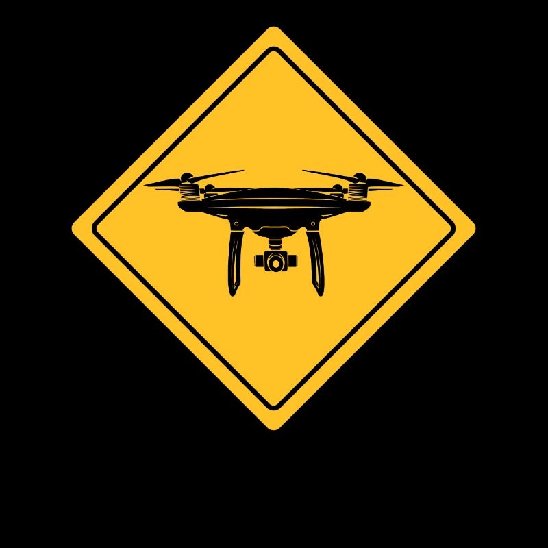 Drone avec panneau d’avertissement Drone flyer