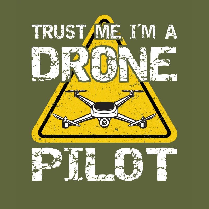 Drone with warning sign Drone flyer