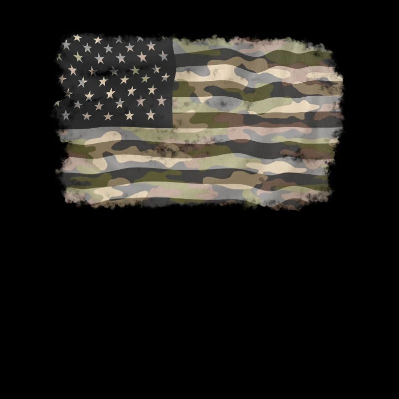 American flag in camouflage pattern