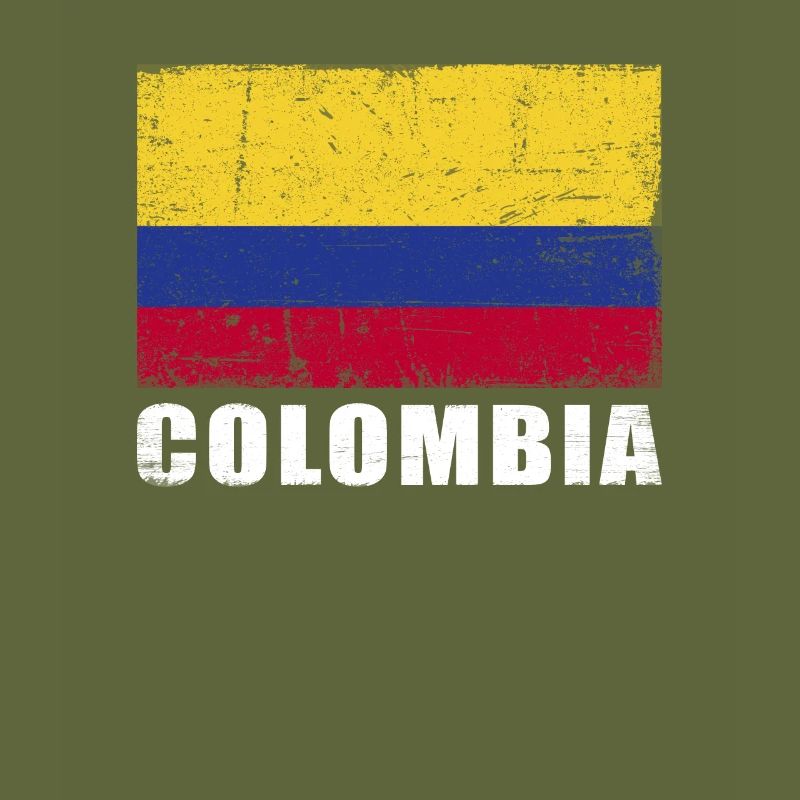 Drapeau de la Colombie Grunge Drapeau de la Colombie