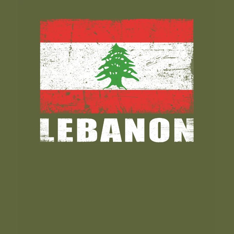 Liban Drapeau Grunge Liban Drapeau