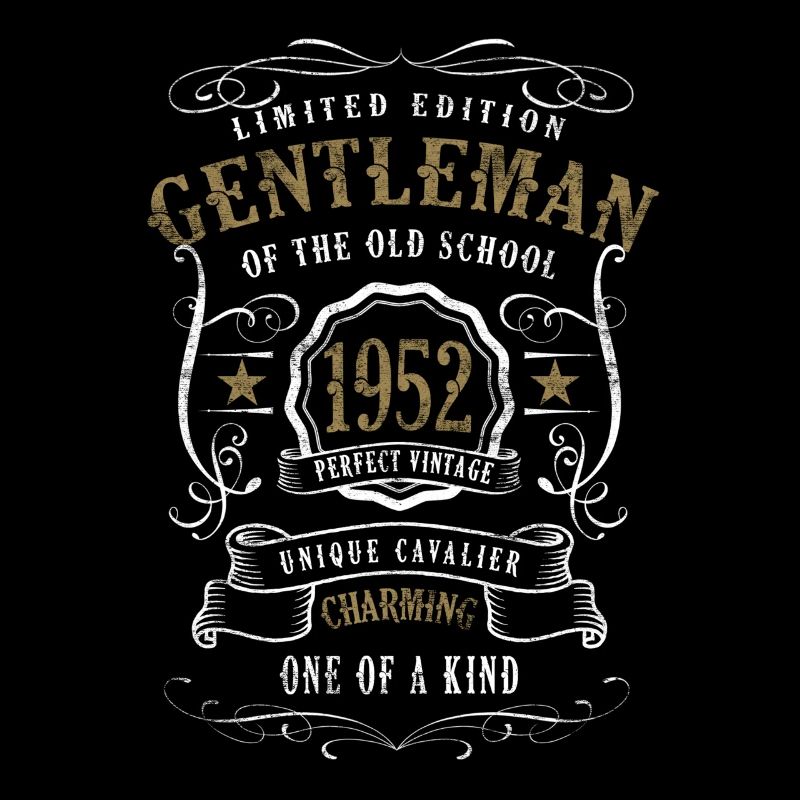 70 Geburtstag Vintage 1952 Gentleman