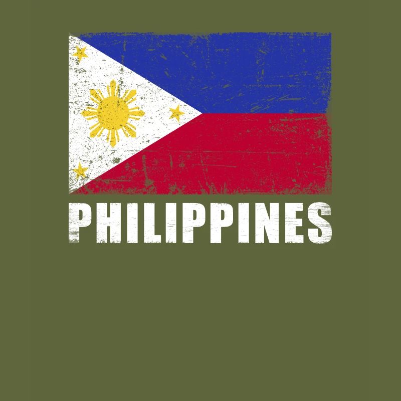 Drapeau des Philippines Grunge Drapeau des Philippines