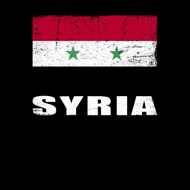 Drapeau de la Syrie Grunge Drapeau de la Syrie
