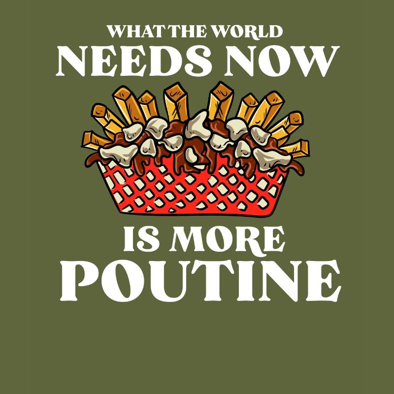 Kanadische Poutine Pommes Frites Mittagessen