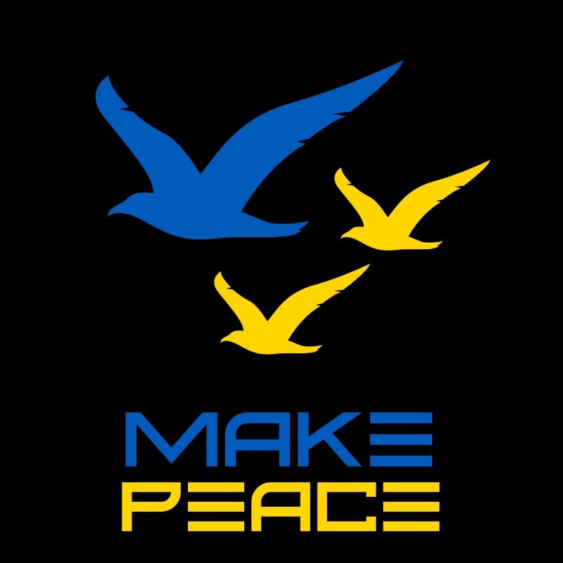 Make Peace Ukraine. Peace Birds
