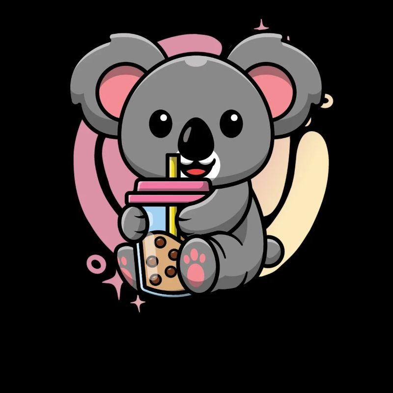 Kawaii Koala Bubble Tea Boba Tee Koala