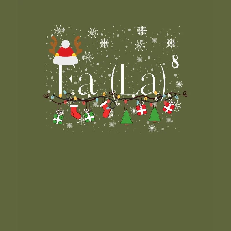 Fa (La)8 Funny Christmas Santa Fa La Math Cute