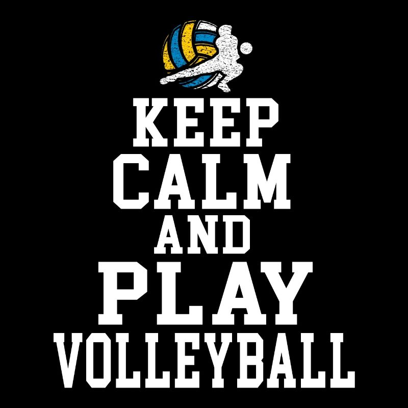 Keep Clam And Play Volleyball Fan Geschenk