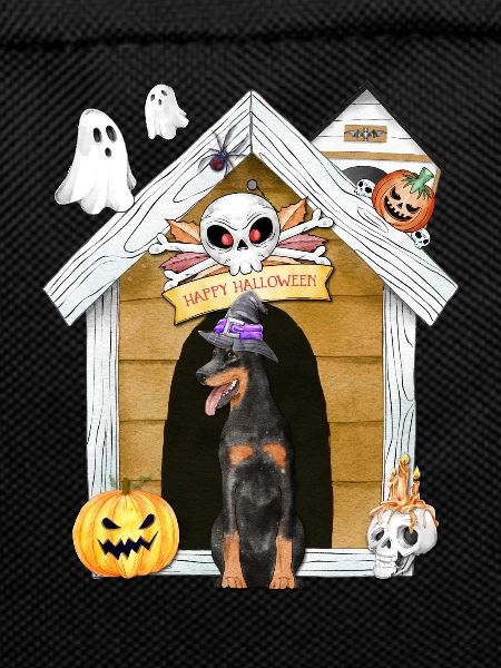Halloween Dobermann Dog Witch