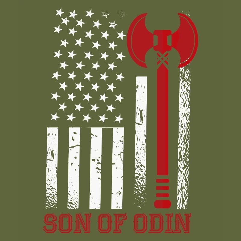Fils de l’Odin Valhalla Drapeau viking américain