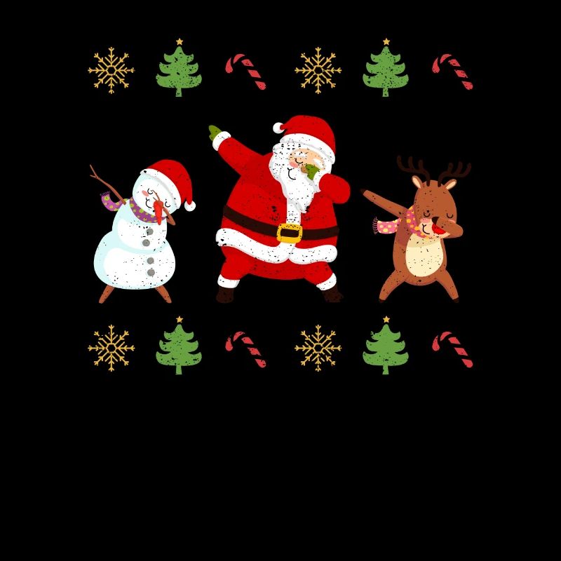 Dabbing Père Noël Amis Noël Pyjama Dab