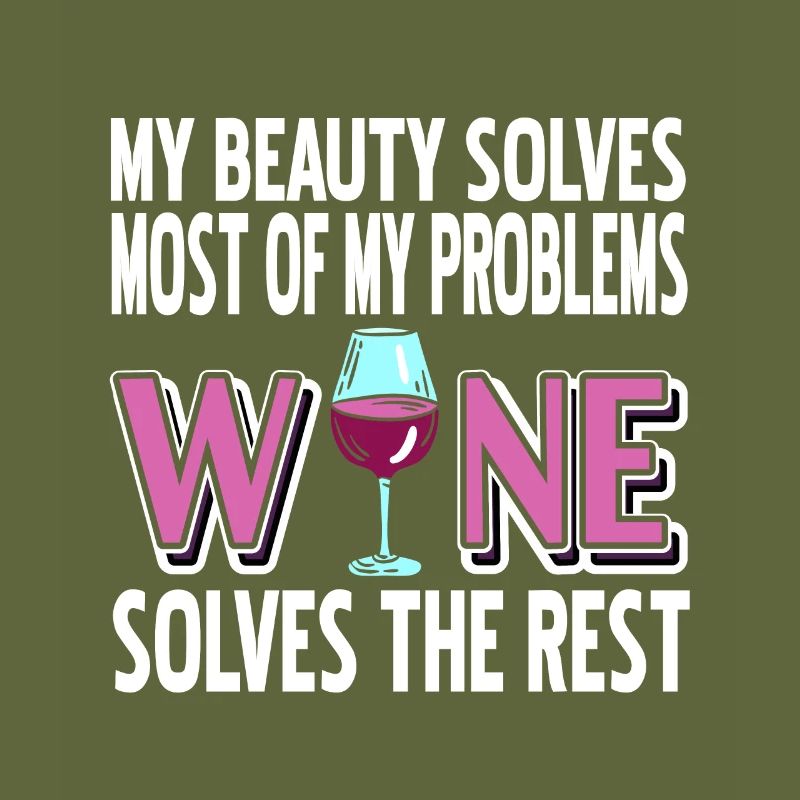 Wine Solves Problem Funny Wine Lover T-Shirt