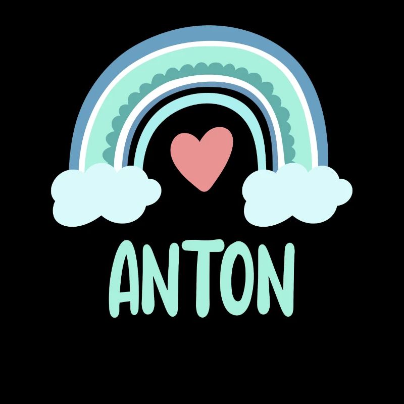 Anton Name Rainbow Baby