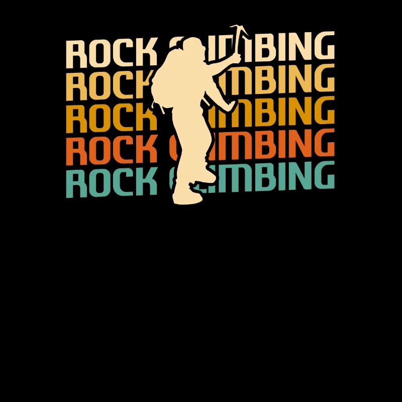 Retro Vintage Classic Rock Climbing Climber