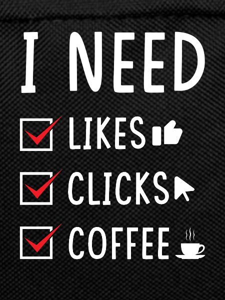 Social Media Likes Clicks Coffee