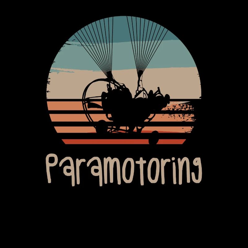 Retro Vintage Classic Paramotoring Paragliding
