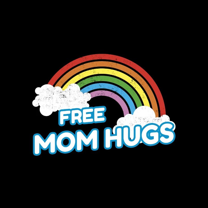 Free Mom Hugs Rainbow