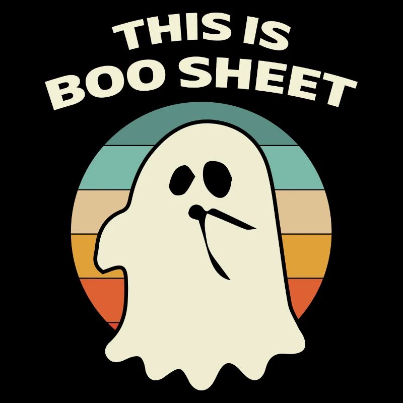 This Is Boo Sheet Ghost Retro Halloween