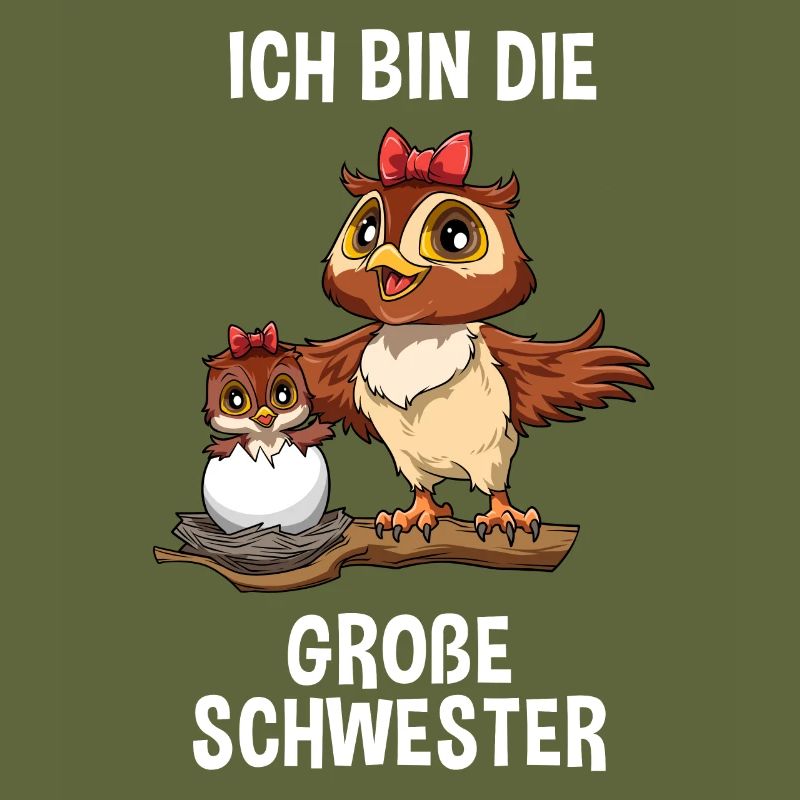 Eule Große Schwester - Ich bin der große Schwester