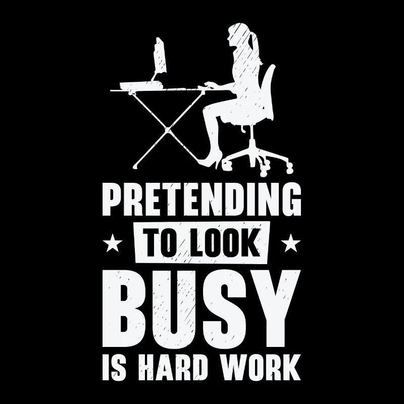 Pretending Busy Hard Work Employee Office Work