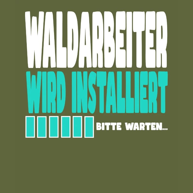 Waldarbeiter wird installiert