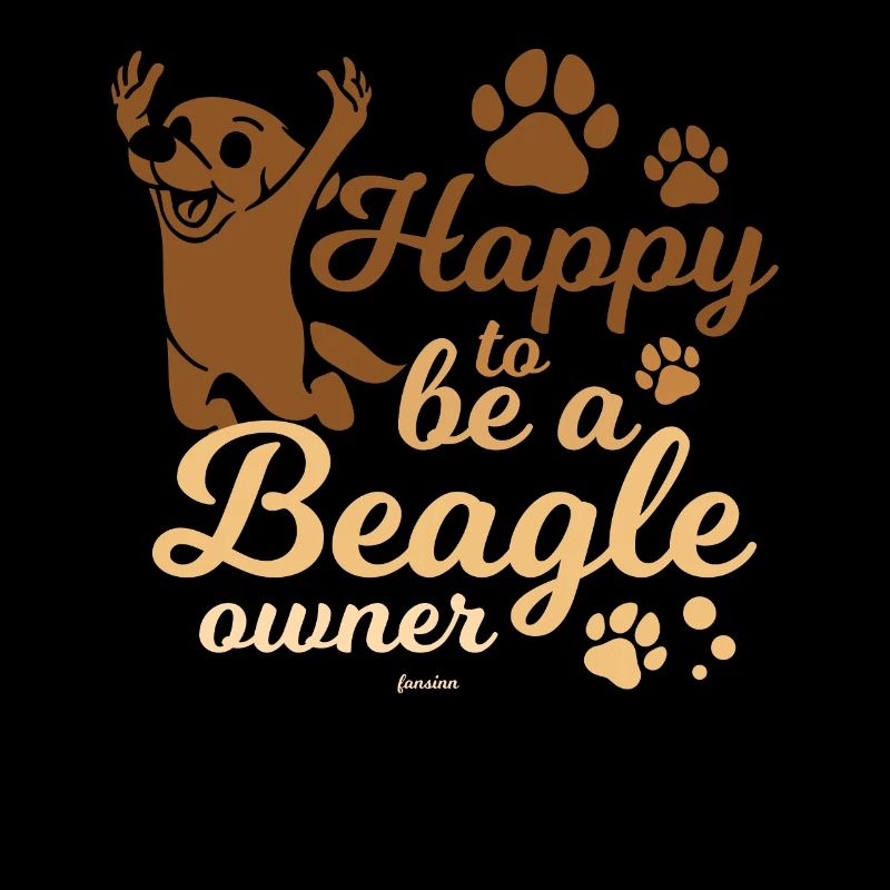 happy dog owner Beagle