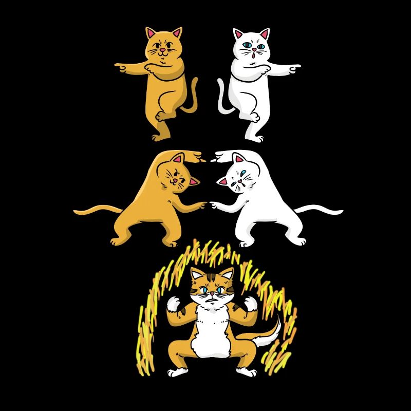 Cat Fusion Superpower Anime Funny