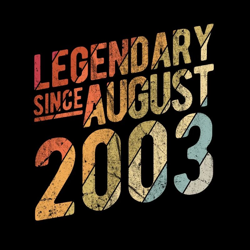 20th Birthday Gift Legendary Since August 2003 20