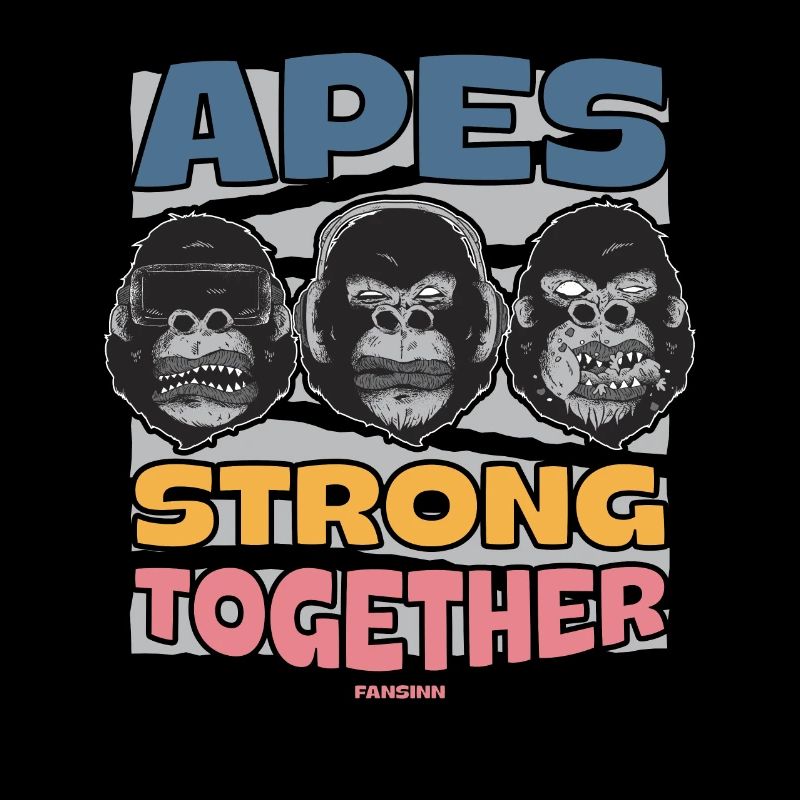 Singes forts ensemble