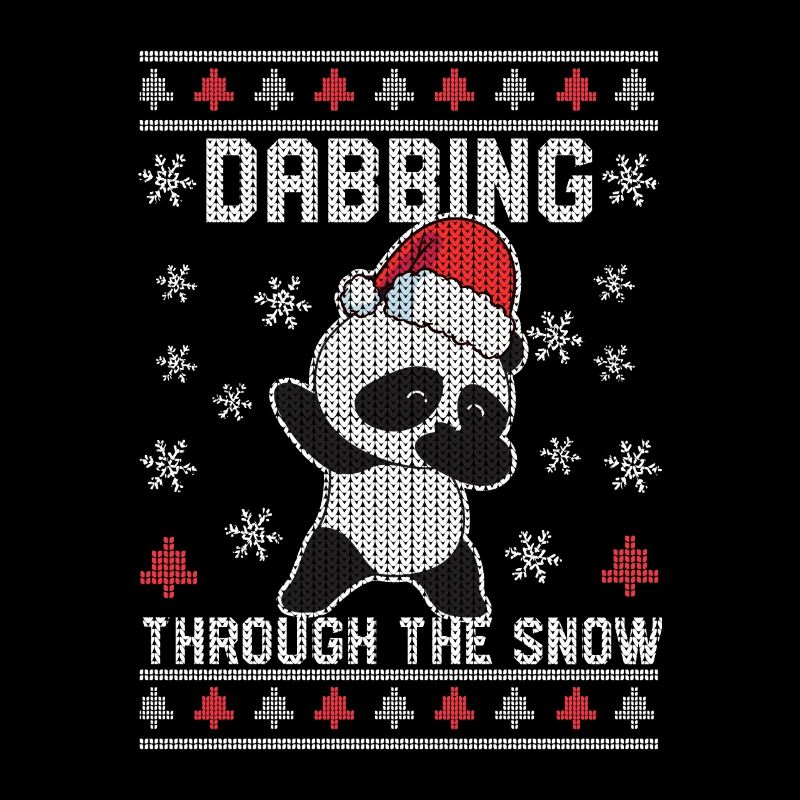 Dabbing through the Snow Panda Bear Dab Dance Xmas