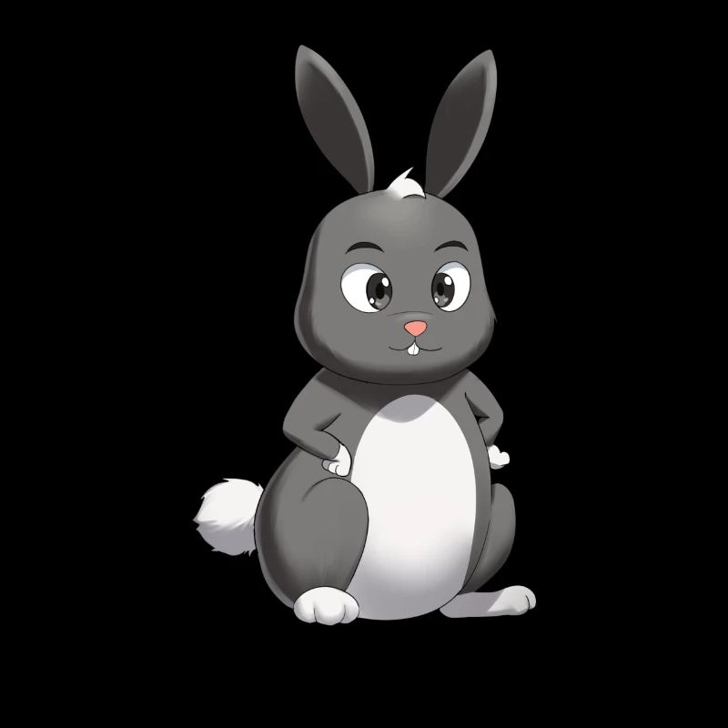 Animaux heureux lapin mignon avec de grands yeux
