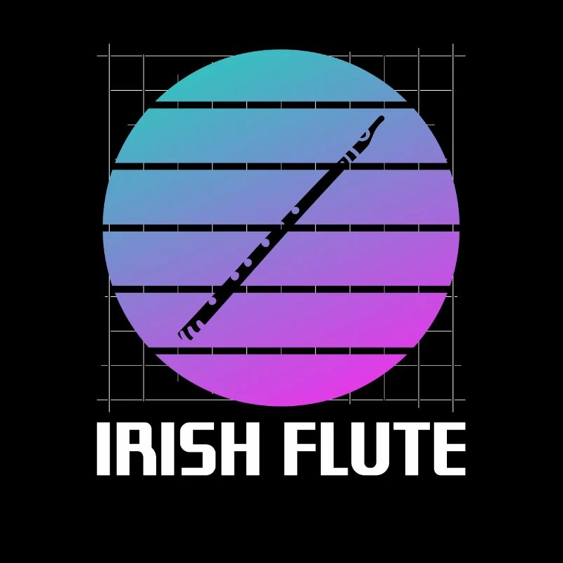Retro Vintage Classic Irish Flute Player Instruments