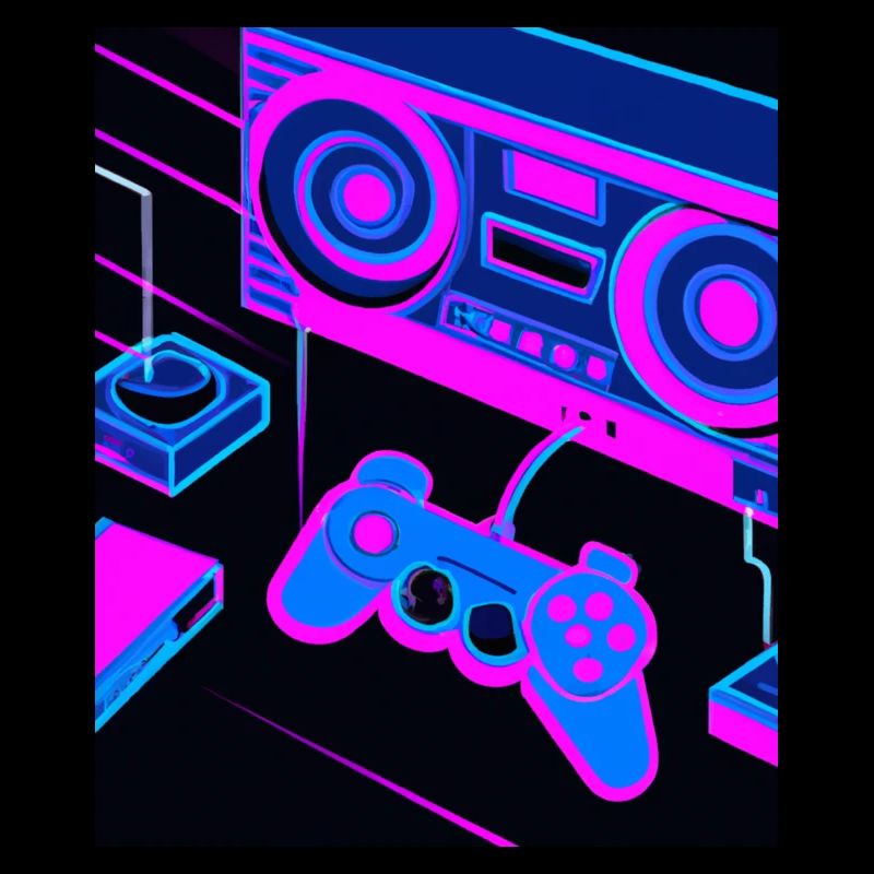 Vaporwave Aesthetic Gaming Console Controller