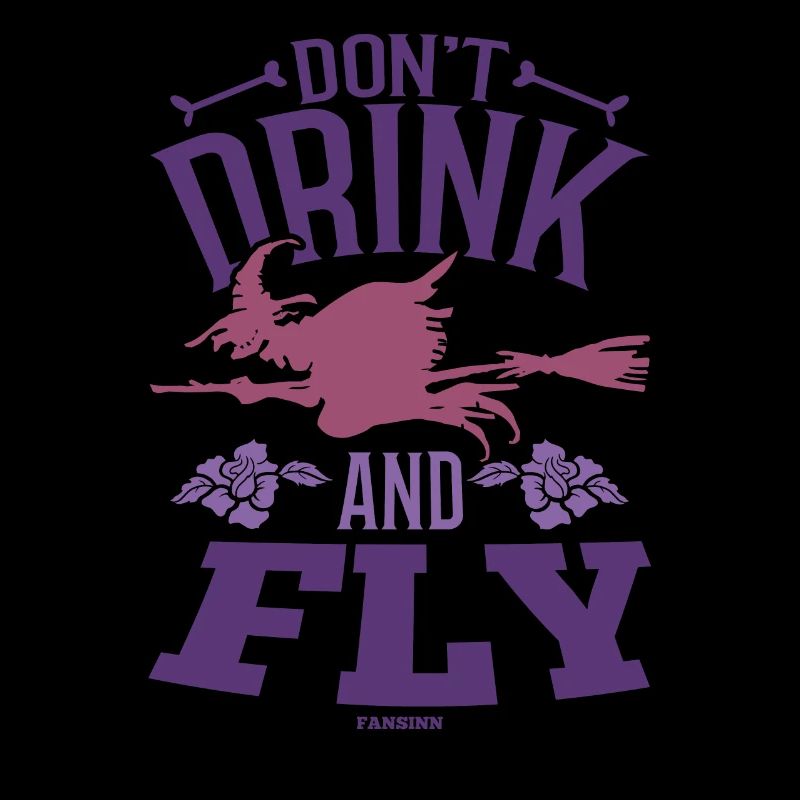 Witch flies on the broom