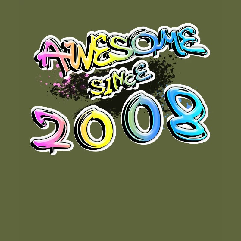 Awesome since 2008 Graffiti Motiv