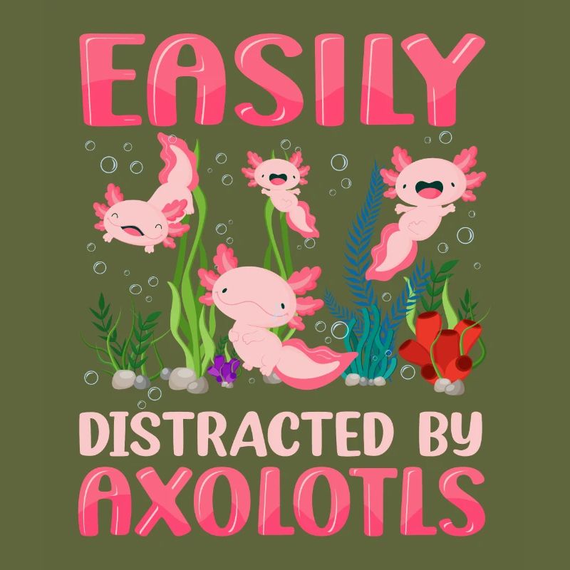 Facilement distrait par les axolotls sont mes
