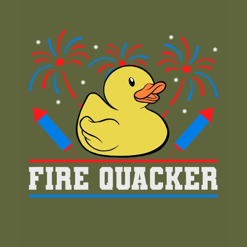 Fire Quacker Rubber Duck 4th Of July Firework