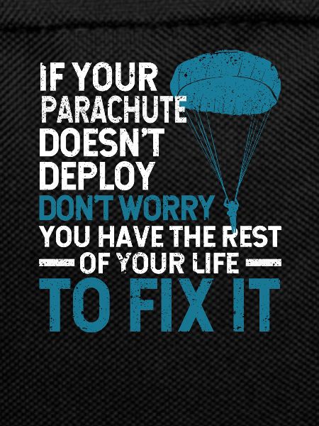 Funny parachute skydiver adventure