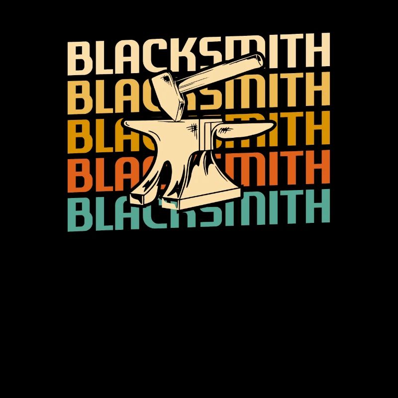 Retro Vintage Classic Blacksmith Blacksmithing