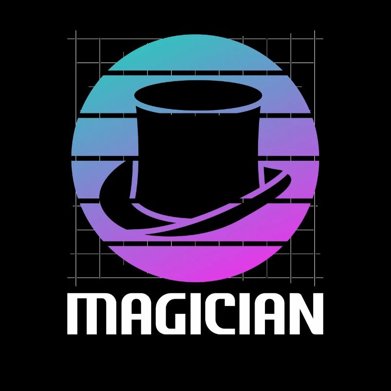Retro Vintage Classic Magician Magic Trick