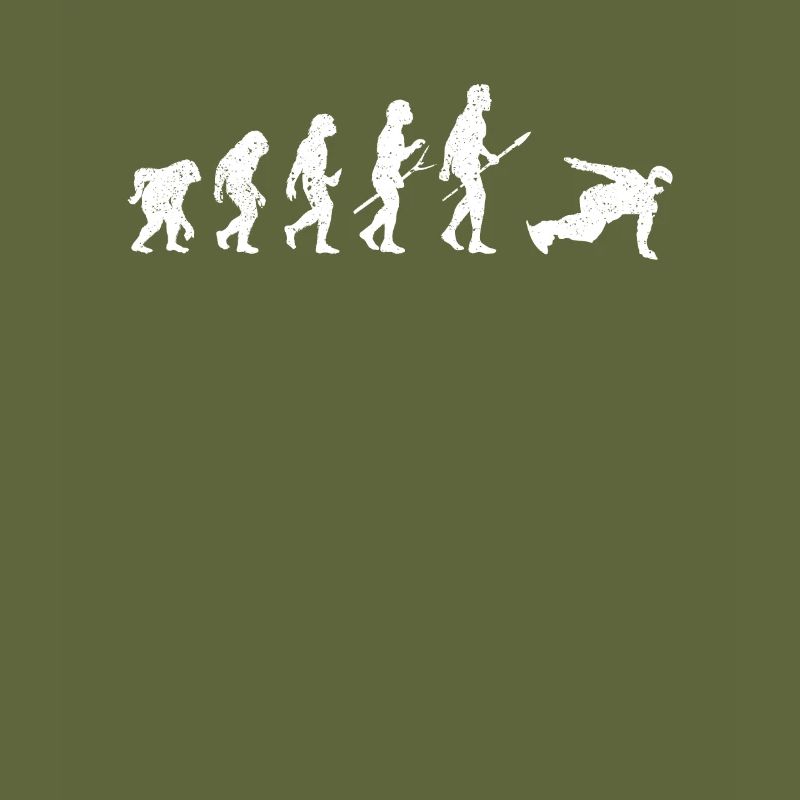 Snowboard Evolution des Menschen Lustig Snowboarde