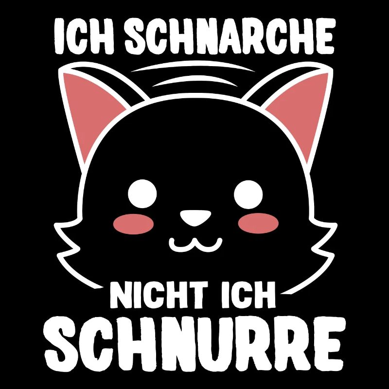 Süßes Katzen-Motiv Ich Schnarche Nicht Ich