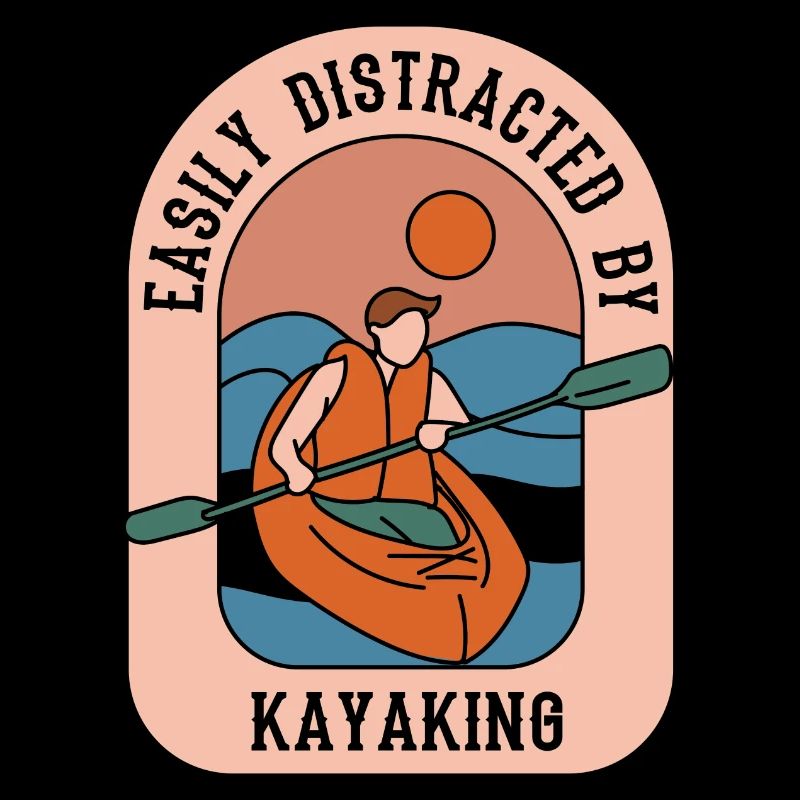 Distrait par le kayak, le canoë, le kayak en eau