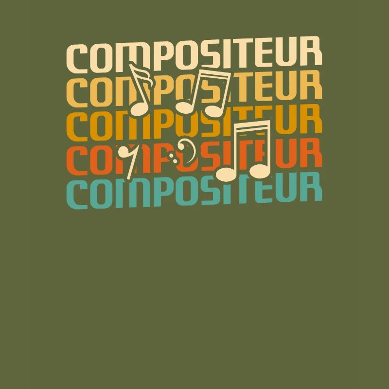 Retro Compositeur Composition Musicale