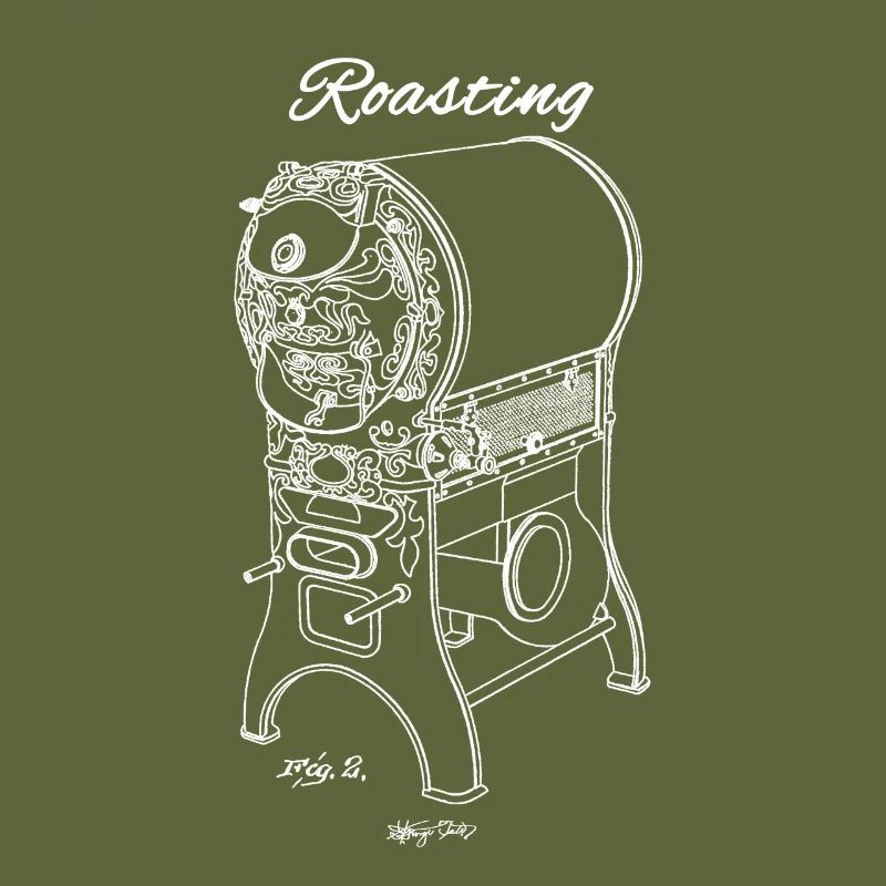 Roastery Coffee Beans Drawing Roasting Machine