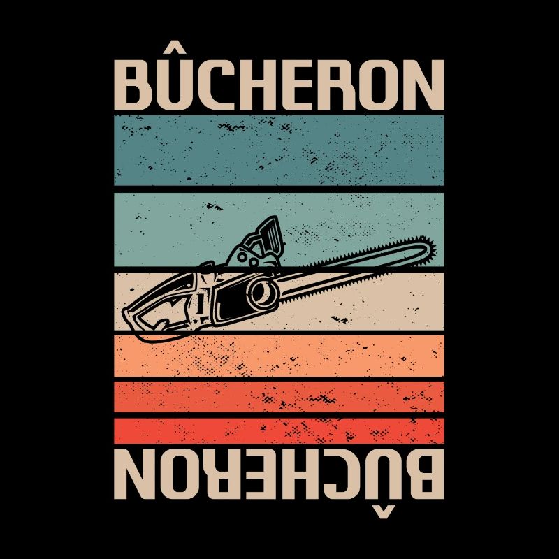 Vintage Retro Bûcheron Travail Du Bois